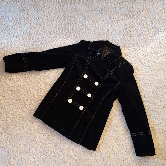 Black Pea Coat, International Concepts, Medium - Picture 9 of 9